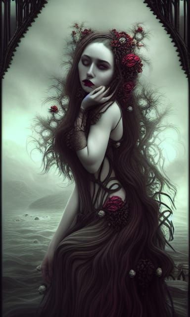 Gothic Victorian Death: A Dark Fantasy Portrait