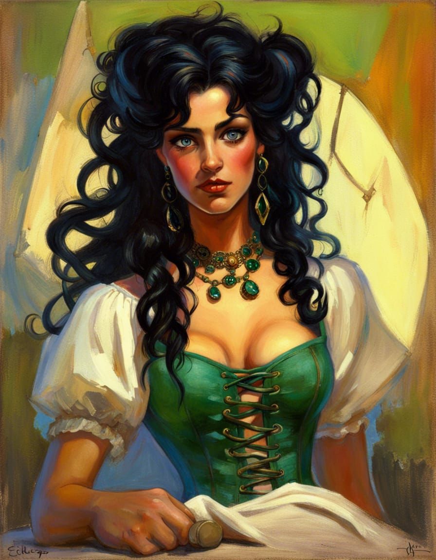 Post-Apocalyptic Esmeralda in Dystopian Setting