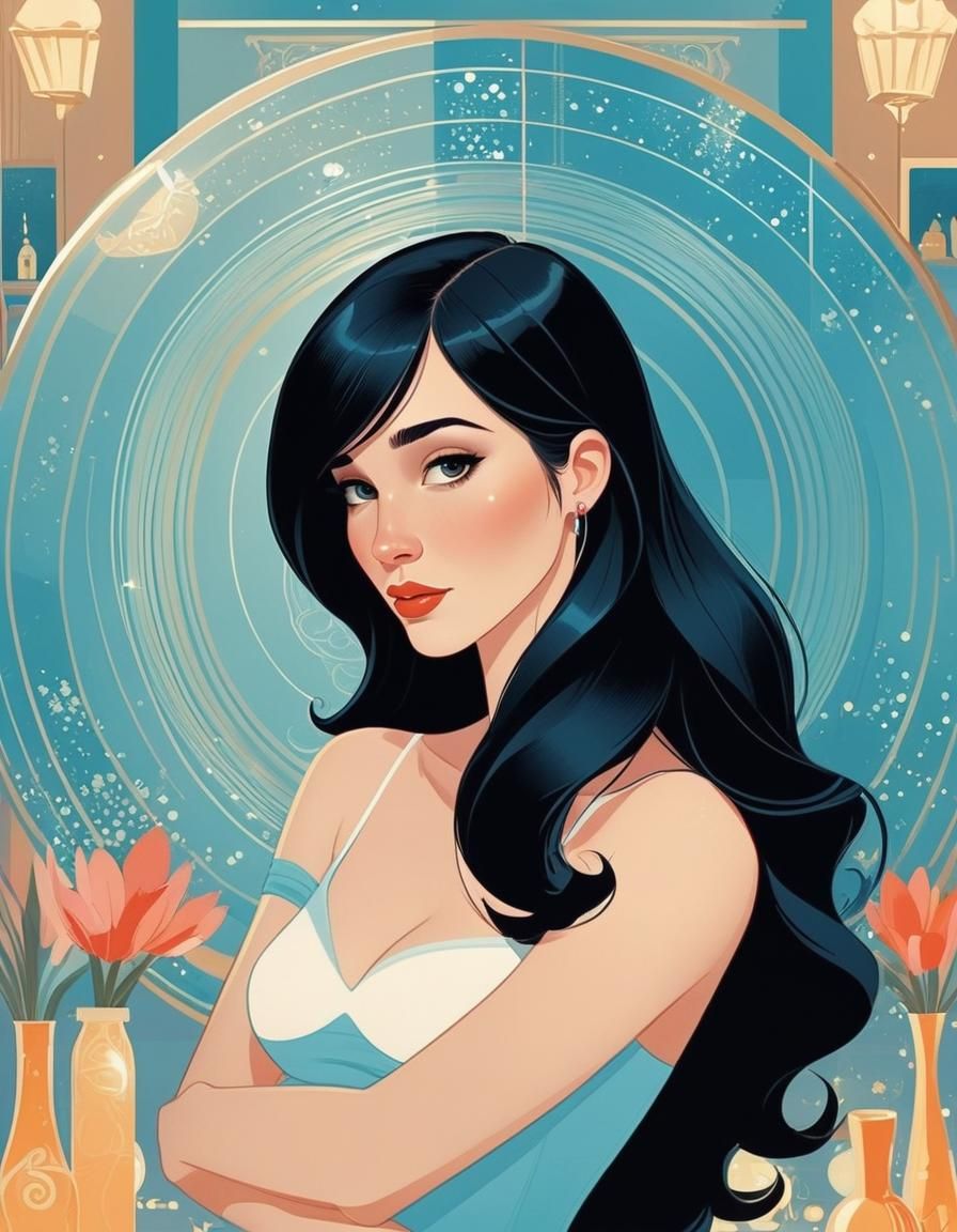 Abstract Digital Illustration of an Elusive Figure