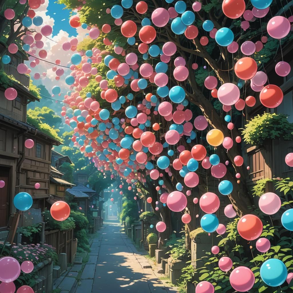 Bubblegum World: Studio Ghibli Anime Key Visual
