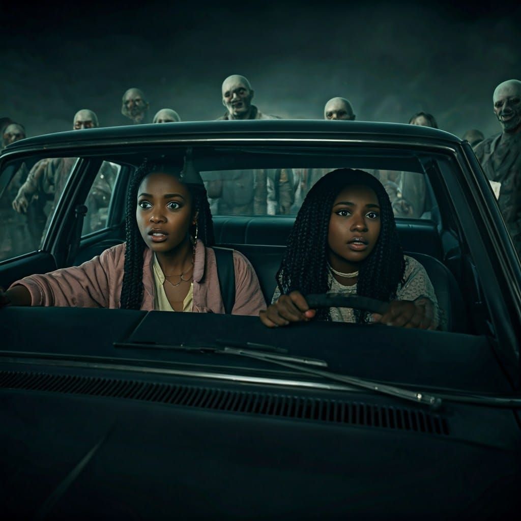 Hyperreal Zombie Car Trap: A Scene of Palpable Fear