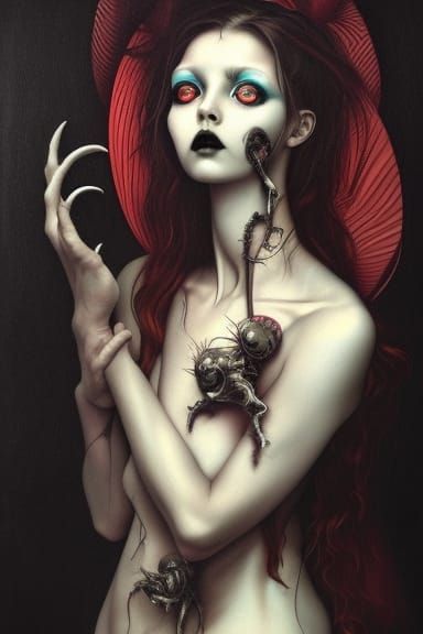 Dystopian Emo Bunny in Baroque Hyperrealism Style