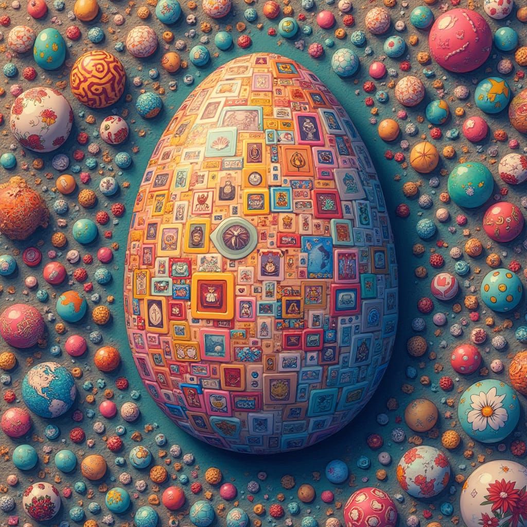 Easter Egg Showcasing 2024's Best Video Games in Anime Style