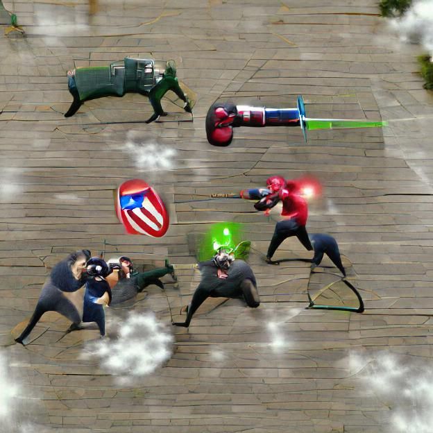 The Avengers Battle on a Stormy Battlefield