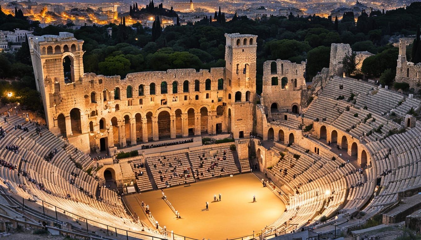 Odeon of Herodes Atticus with Boxing Ring