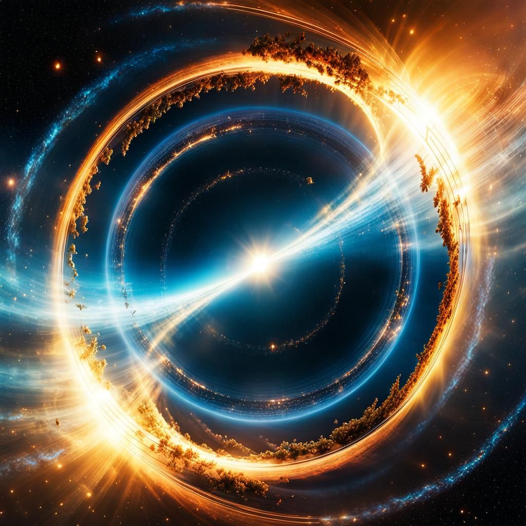 Eerie Dystopian Wormhole in Surreal 3D View