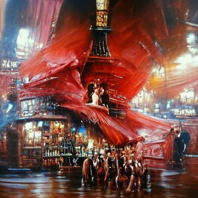 Moulin Rouge: Oil Painting by James Gurney Style