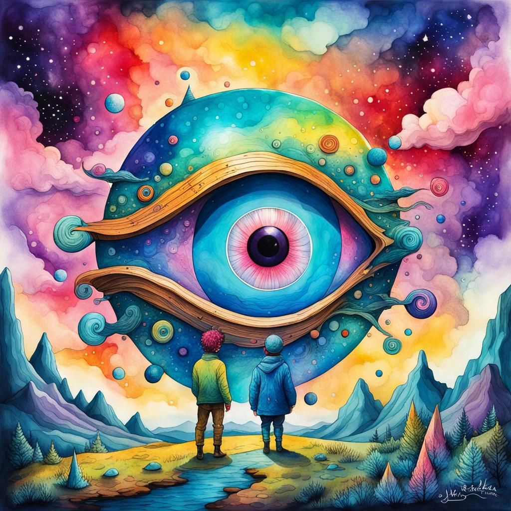 fantastical mystical (one-eyed cyclops:1.9) storybook illust...