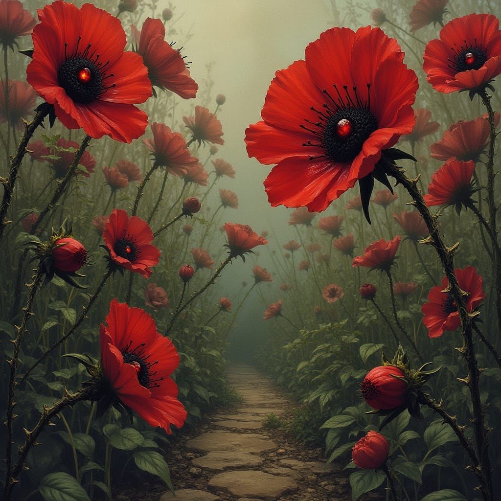 Eerie Garden of Watching Flowers: Dark Fairy Tale