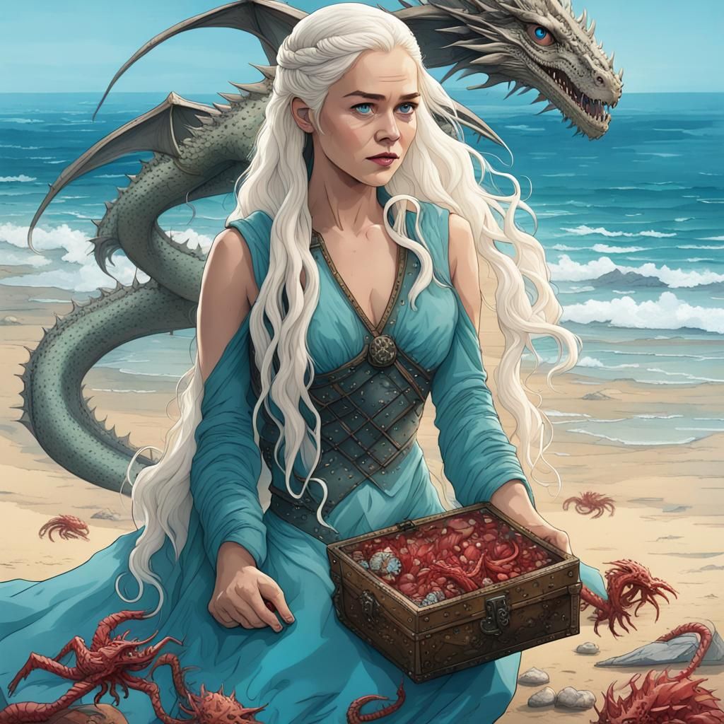 Daenerys Targaryen with Dragon Treasure Trove