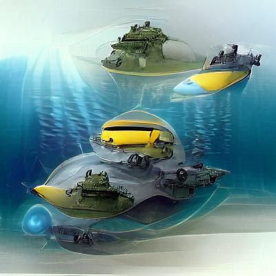 Futuristic Submarine Concept Art: Underwater Vehicle