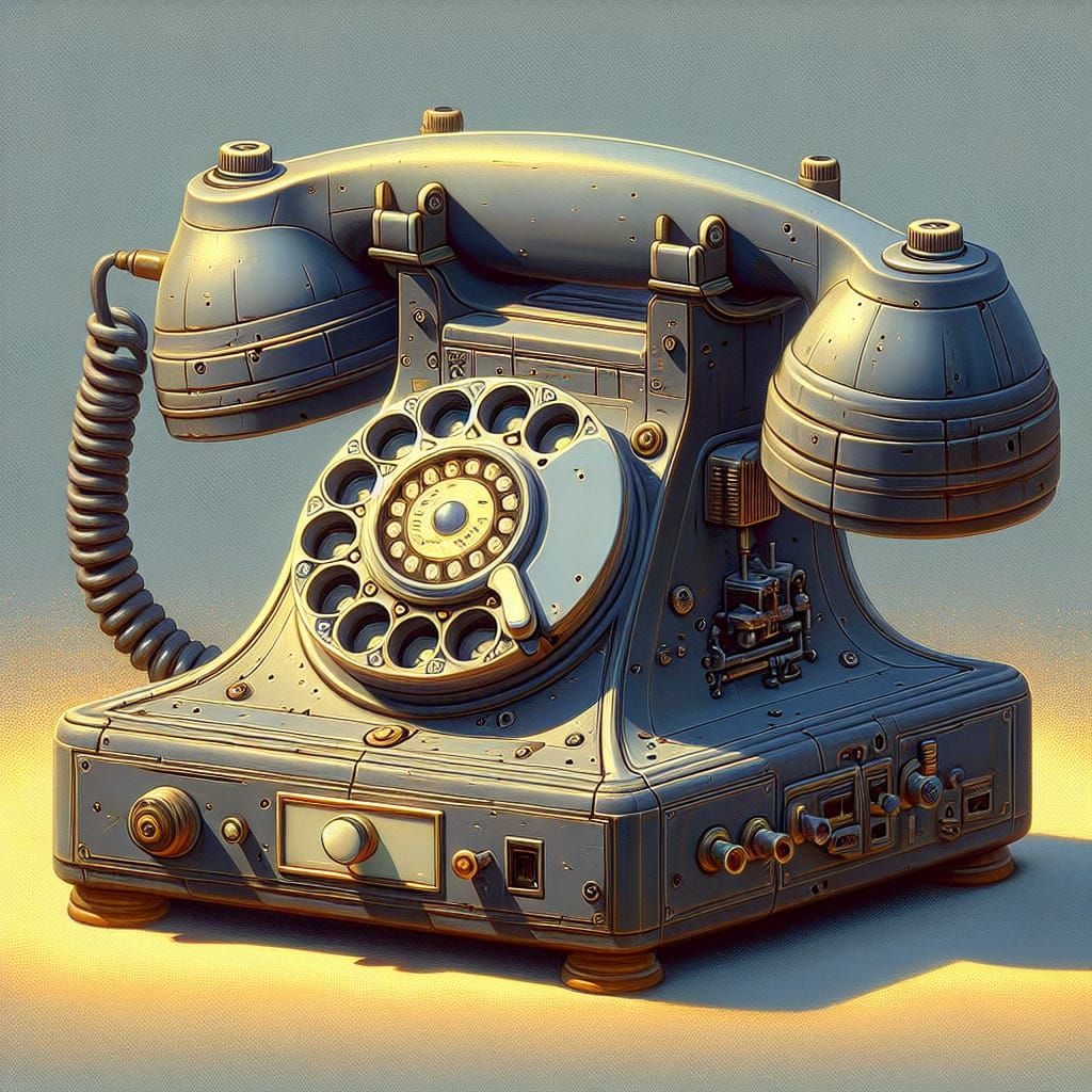 Rotary Phone Portal in Romantic Style