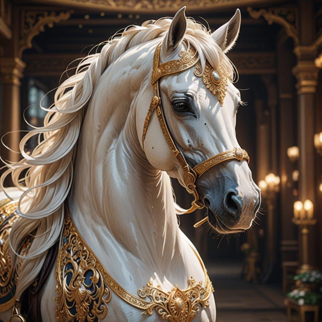 Majestic Anime-Themed Horses in 3D