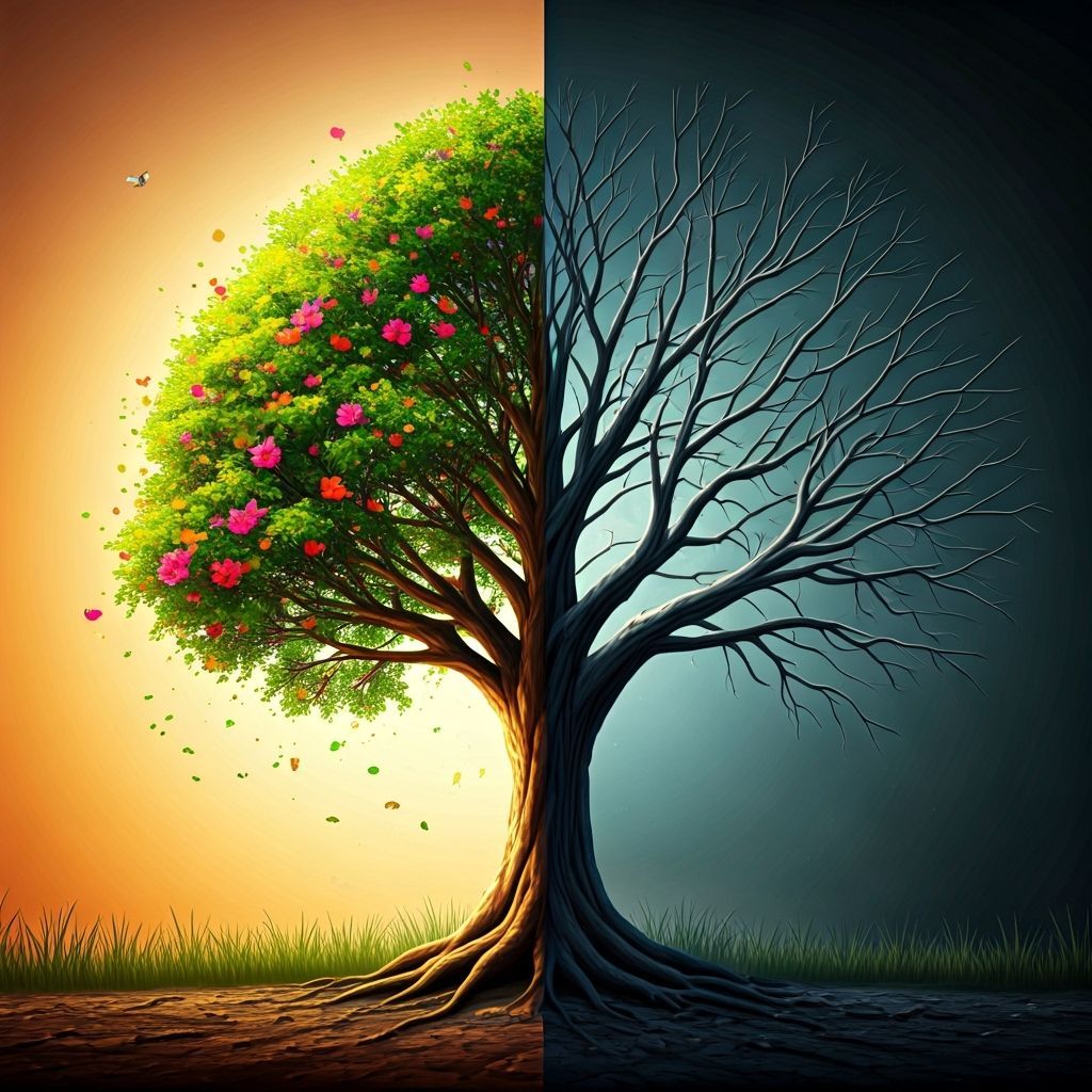 Tree of Life and Death in Graffiti Art Style