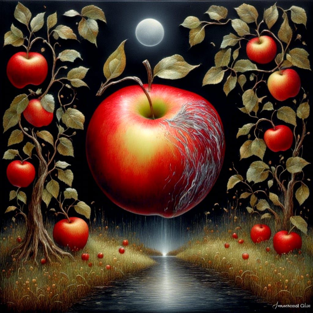 Adam Leaving the Garden in Melting Oil