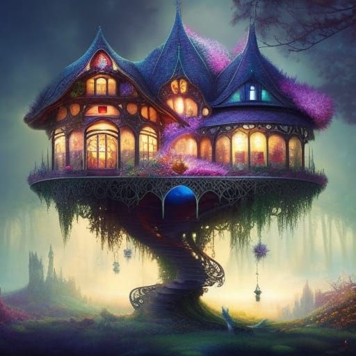 Enchanted Mushroom House in Fairytale Style