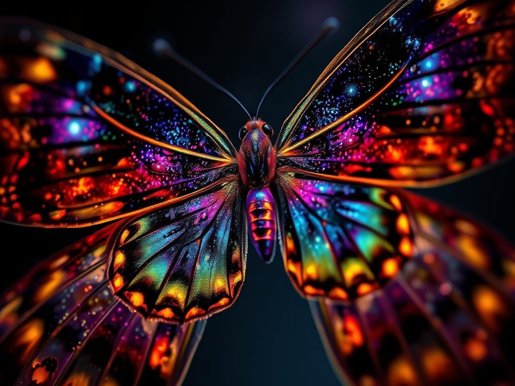 Epic Galactic Butterfly in Hyper-Realistic Surrealist Style