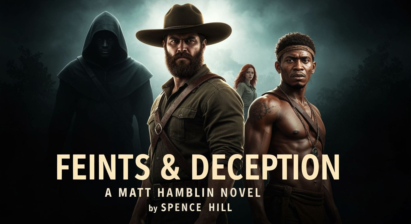 Sci-Fi Book Cover: Feints & Deception in Mead Style