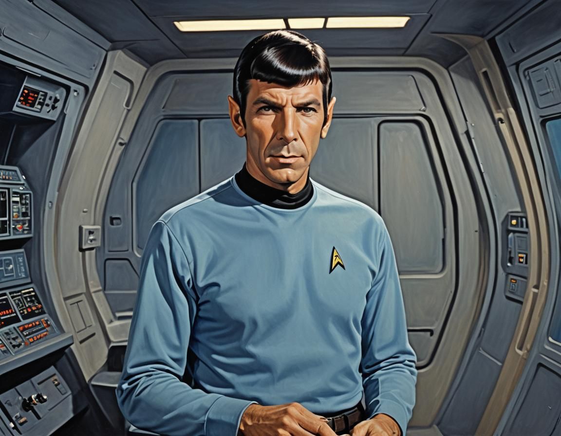 Spock Oil Painting from Original Star Trek Series