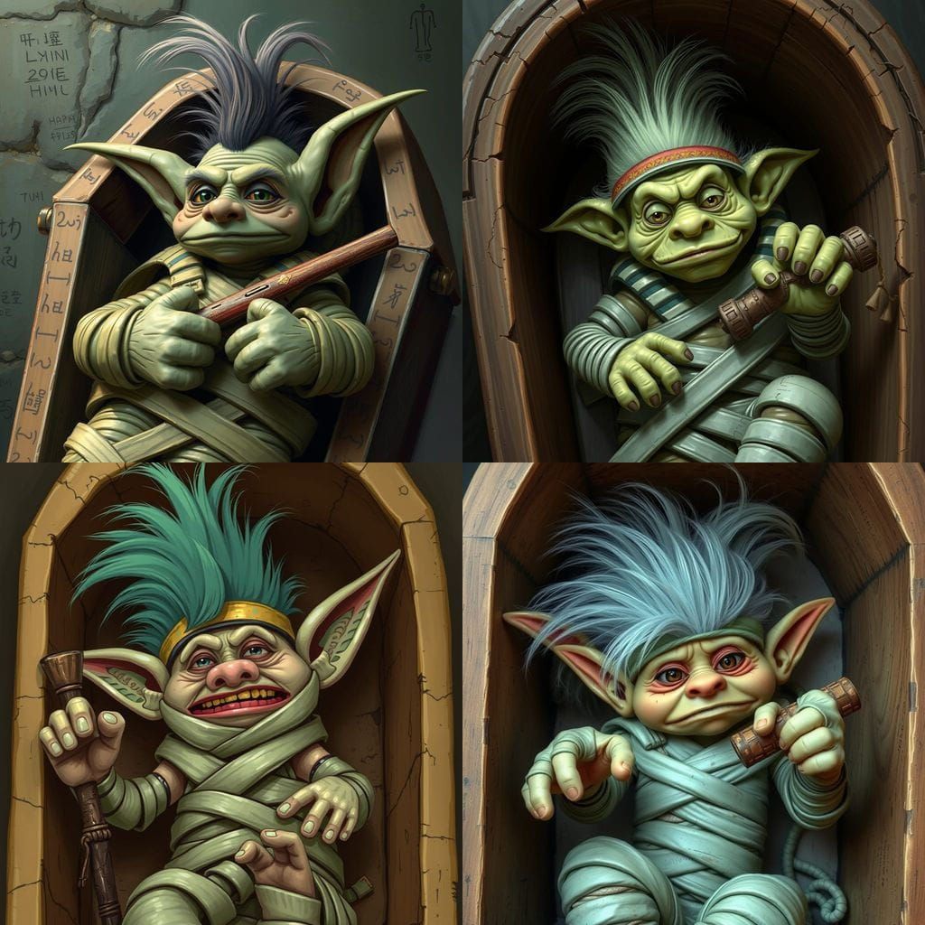 Epic Troll Mummy in Egyptian Sarcophagus