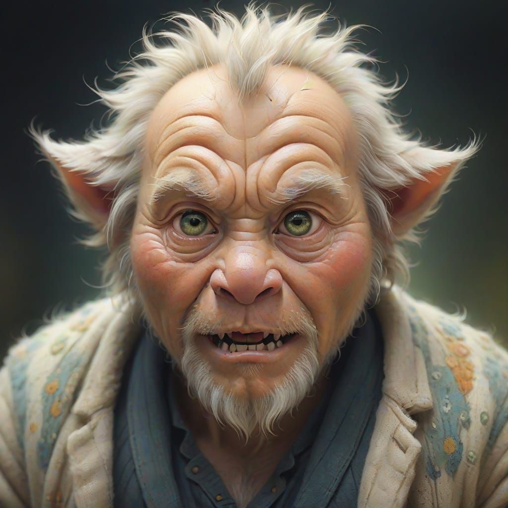 Adorable Fuzzy Creature in Pastel Colors