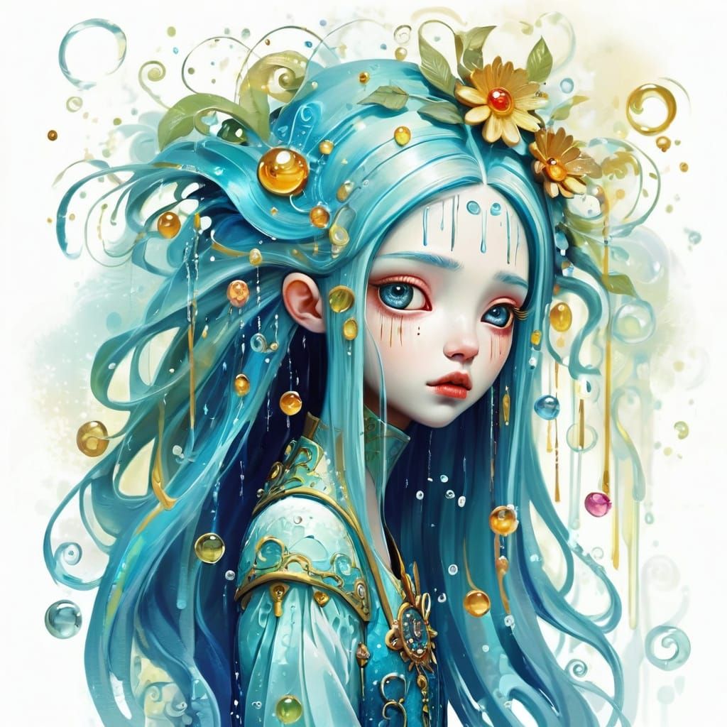 Whimsical Fantasy Android Weeping Bubbecrafts