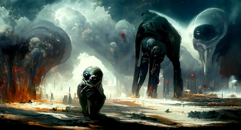 Sinister End Times Landscape Art