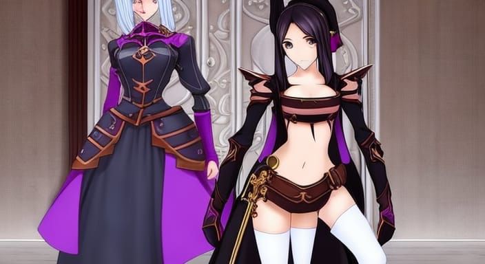 Anime Elf Princess in Steampunk Room