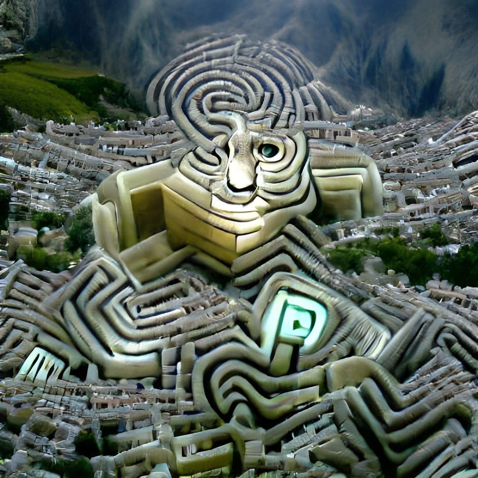Peruvian Mountain City Labyrinth
