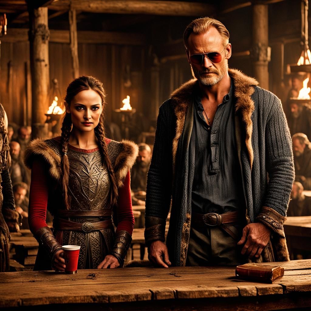 Rachel Leigh Cook and Vikings in Beer Pong Showdown