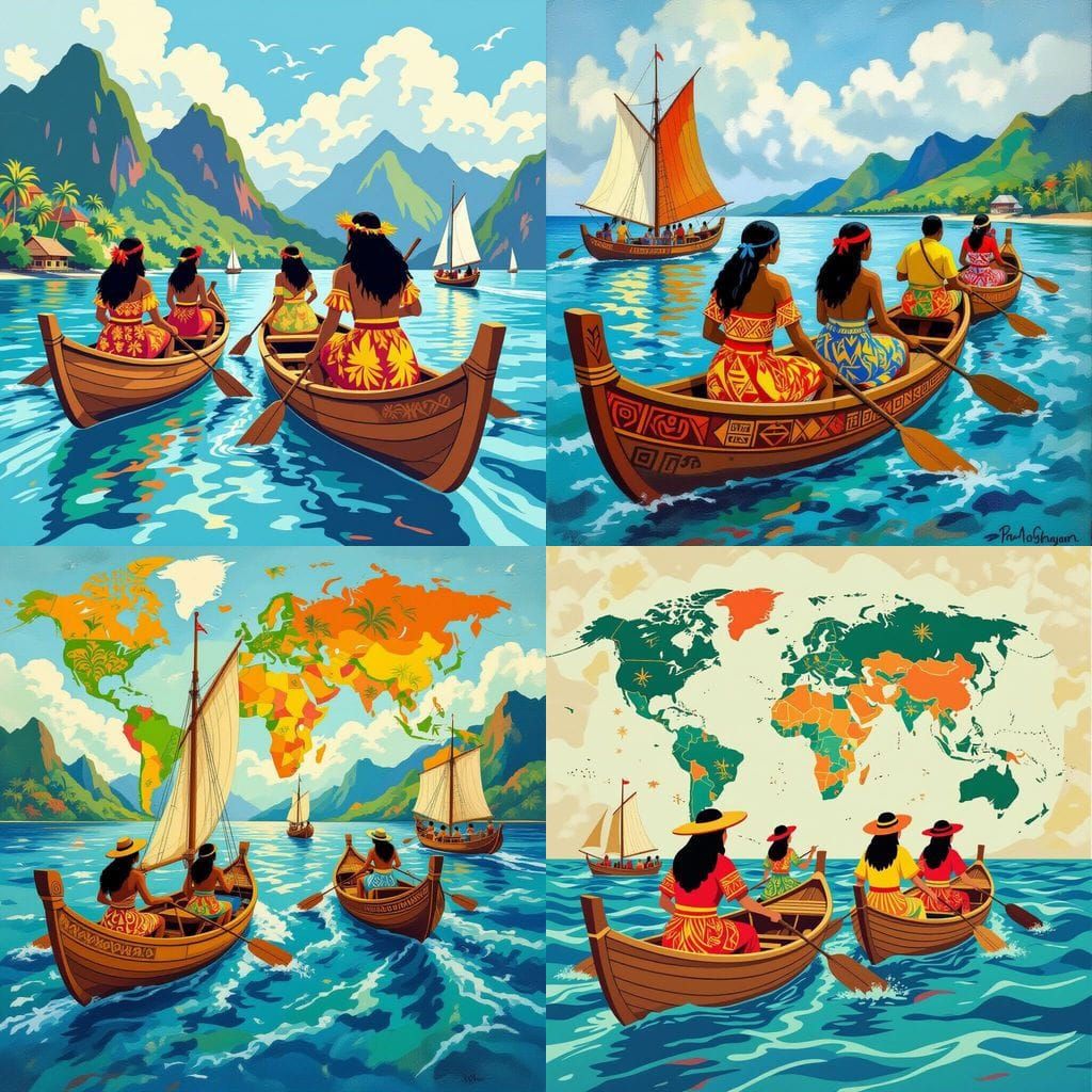 Polynesian Migration: A World Map of Shipping Routes