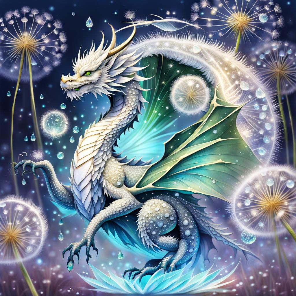 Dandelion Dragon with Diamond Dust at Dawn