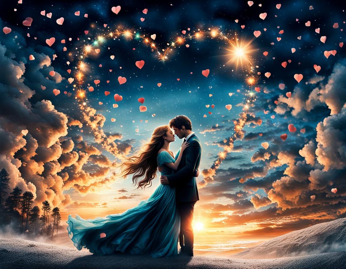 Mystical Heart: A Romantic and Magical Scene