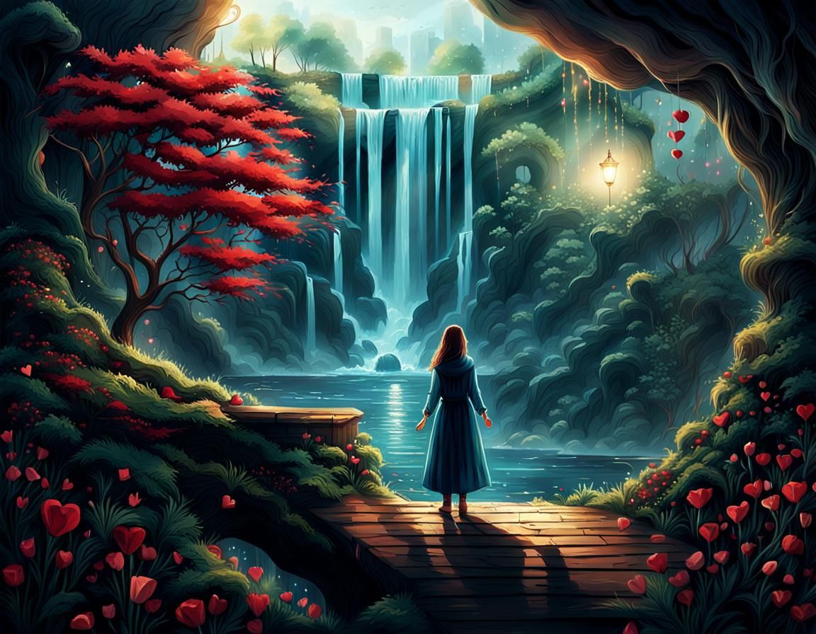 Magical Romantic Scene: A Cinematic Still