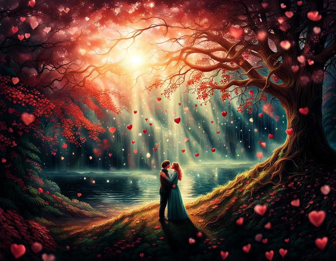 Mystical Heart: A Cinematic Romantic Scene