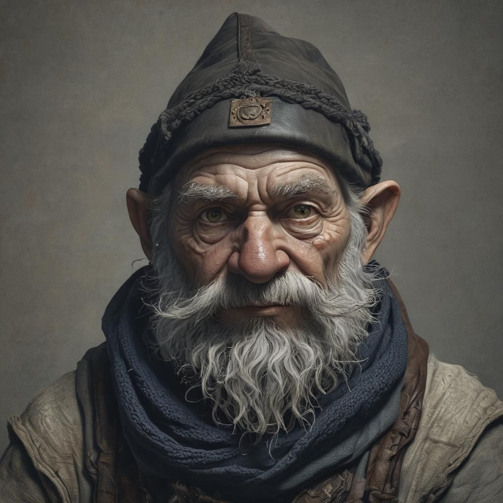 Gnome Thief Portrait with Lantern in Illuminated Manuscript ...