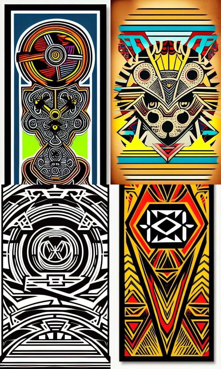 Tribal Tattoo: Pop Art Screen Print