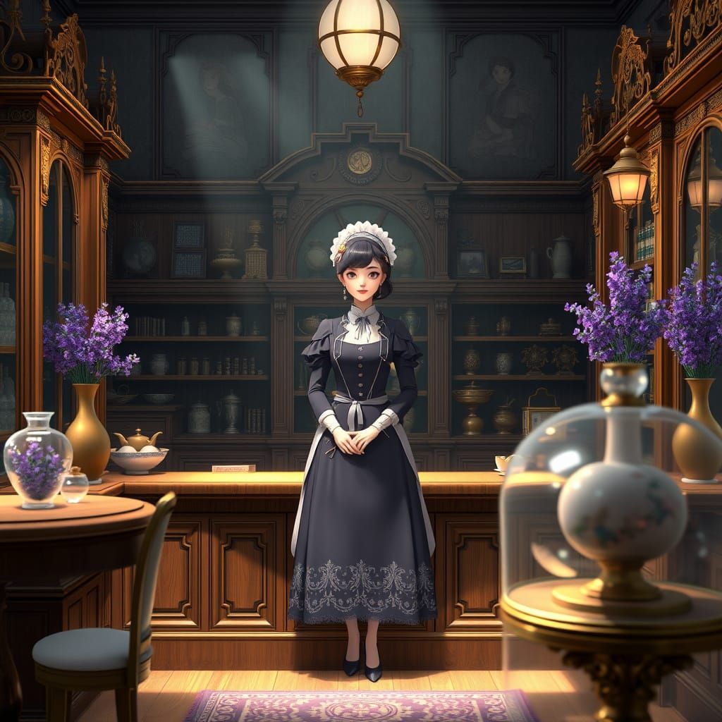 Madame Aurélise: A Ghibli-esque Anime Portrait