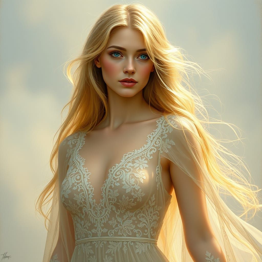 Divine Goddess in Diaphanous Lace