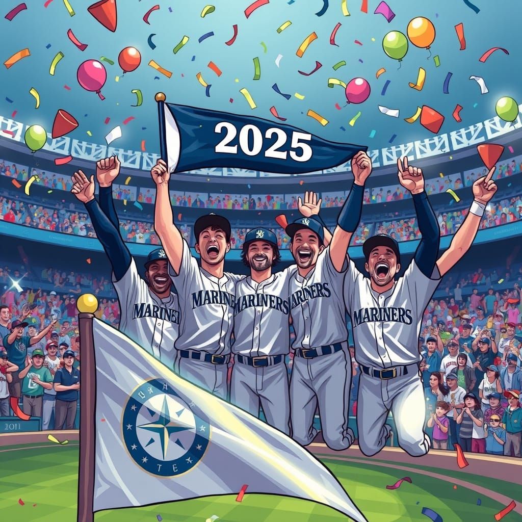 Seattle Mariners Celebrate 2025 Pennant Win in Vibrant Style