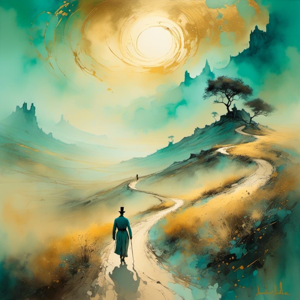 Ethereal Light on Dreamlike Surreal Landscape