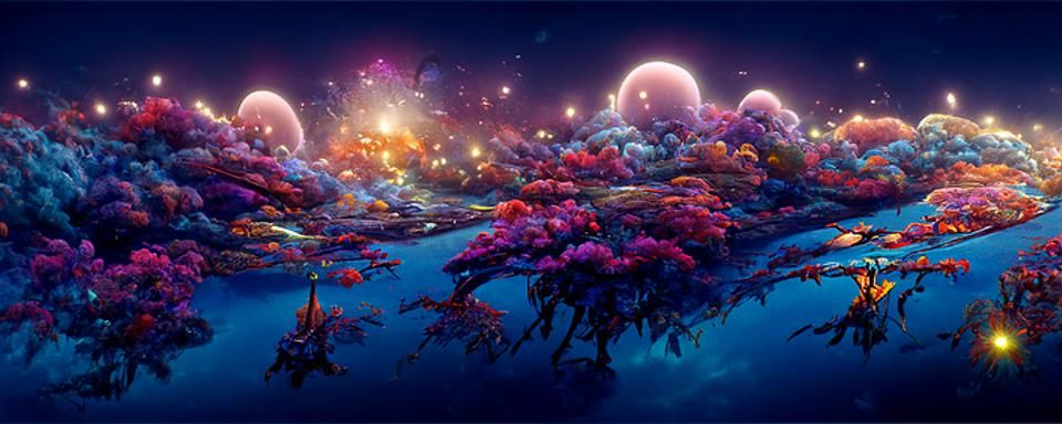 Cherry Blossom World Tree in Starry Sea