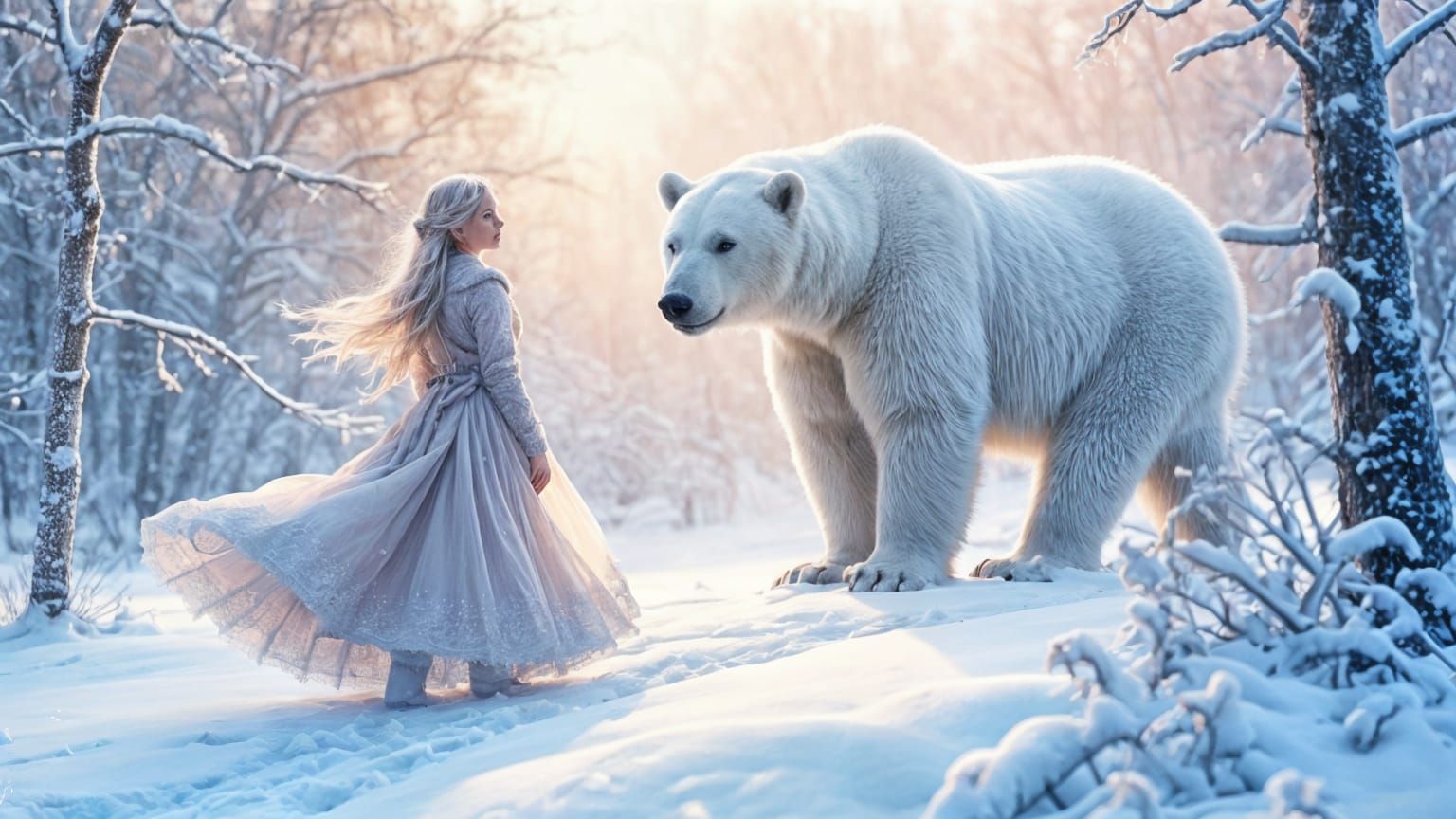 Ethereal Snow Elf in Winter Wonderland