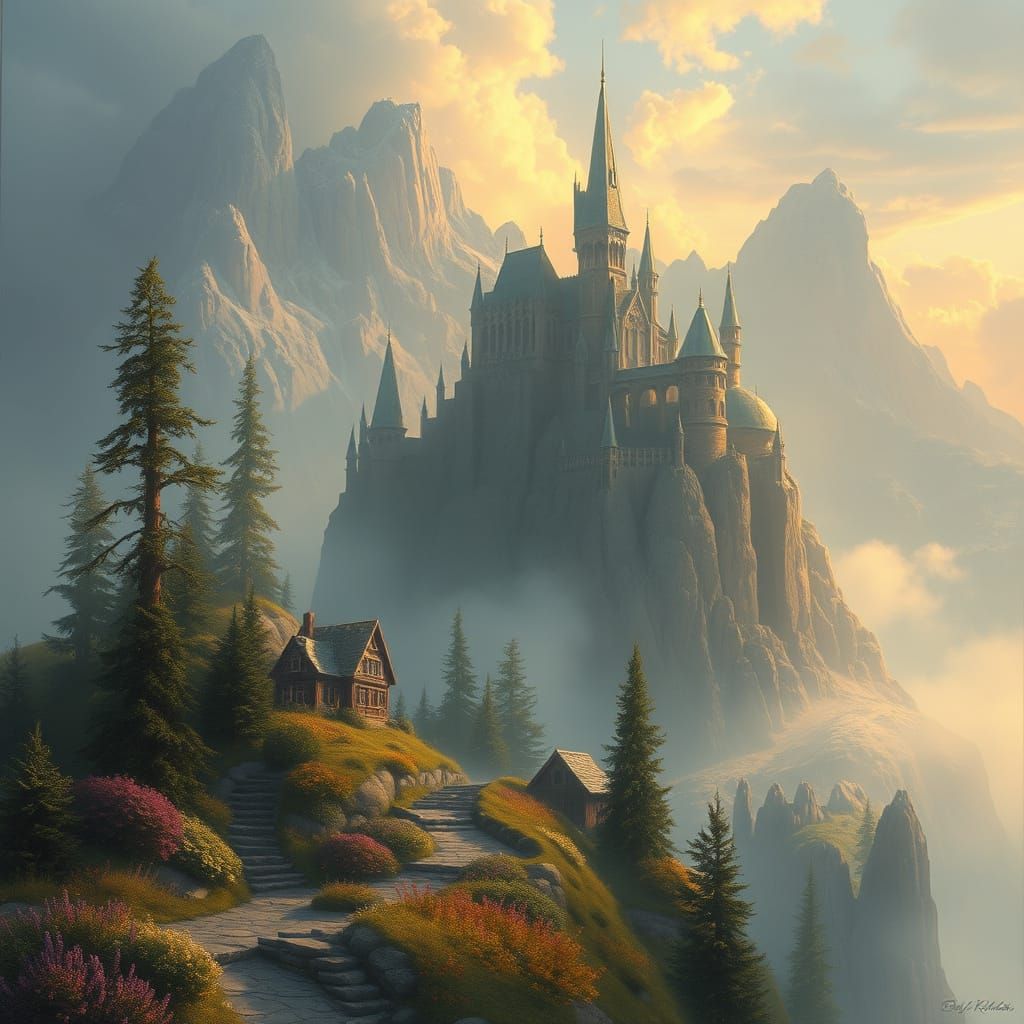 Whimsical Atlas in an Ethereal Fantasy World