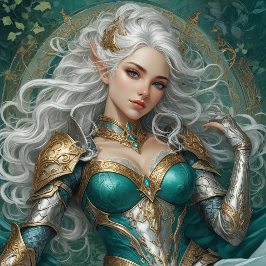 Elven Serenity in Manga Style