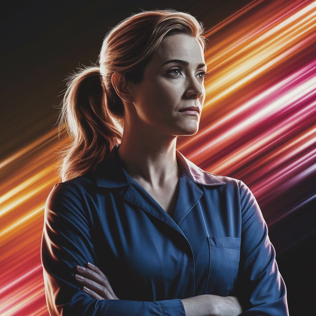 The Ultimate Mortician in Hyperrealistic Mid-Shot Splash Art