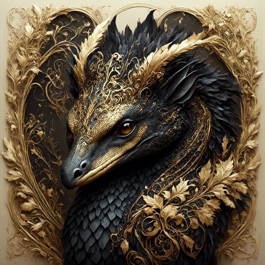 Hybrid Cobra Bat in Art Deco Style