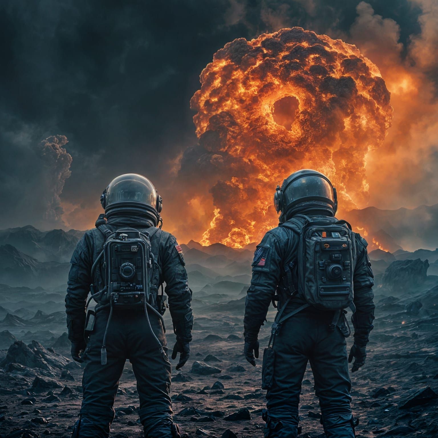 Astronauts Witness Apocalyptic Doom in Elegant, Photorealist...