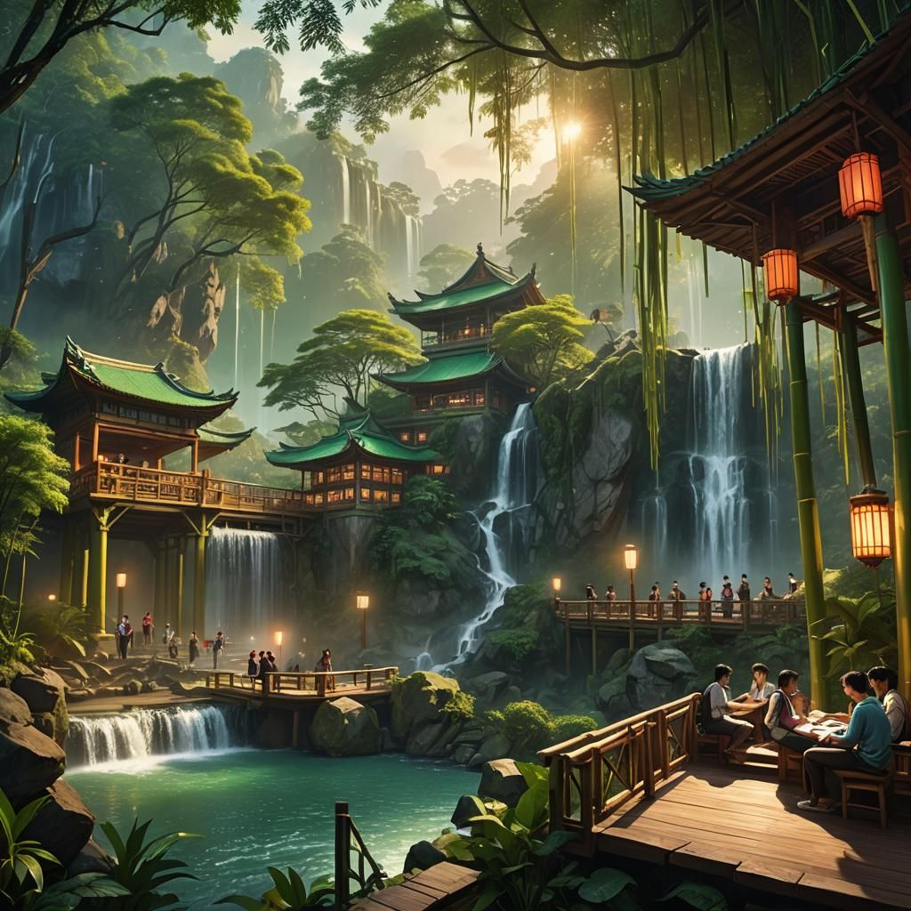 Waterfall High School: a Matte Painting Concept