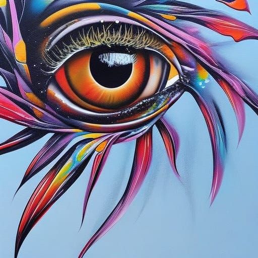Colorful Graffiti Art with Melting Gouache Effect